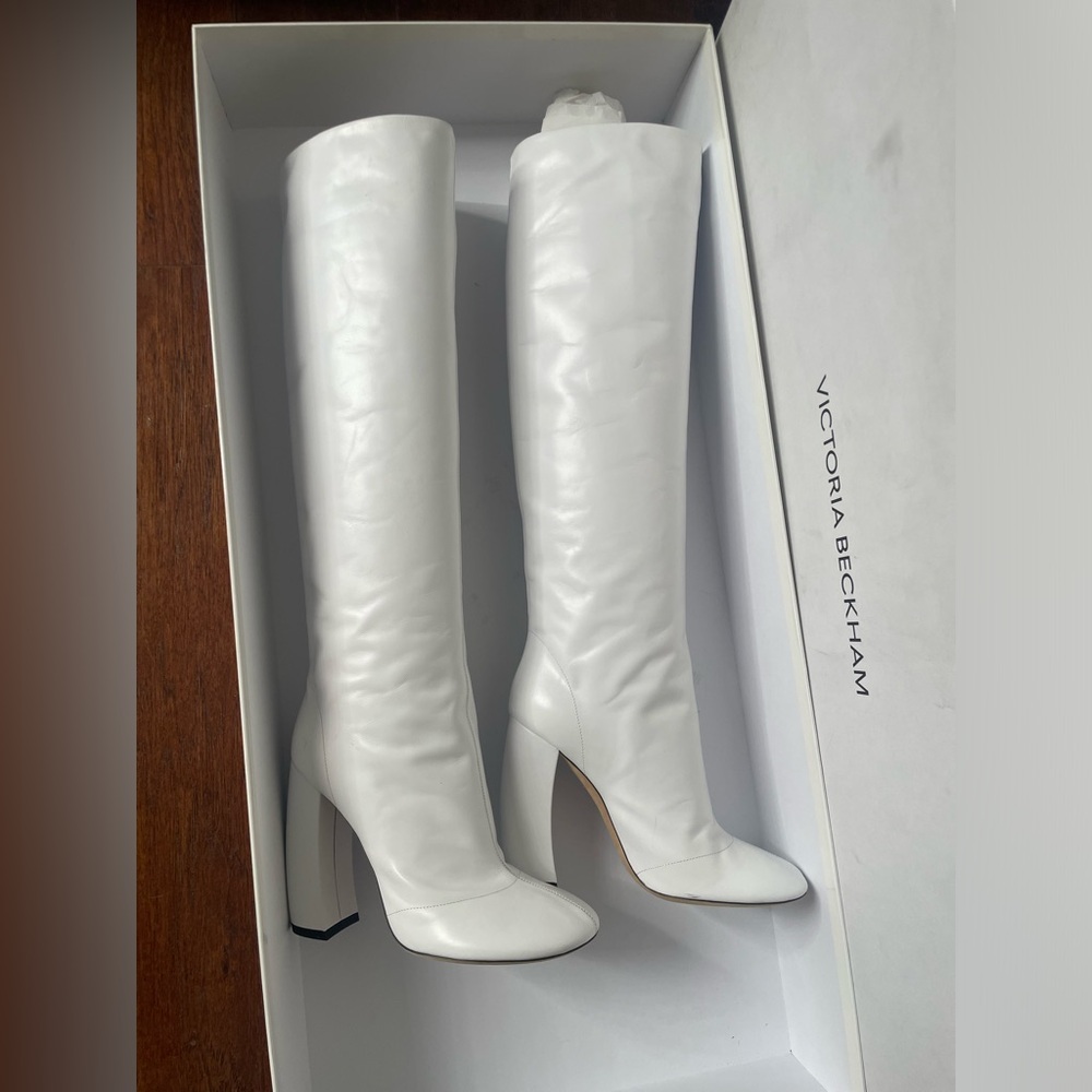 Victoria Beckham white boots